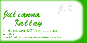 julianna kallay business card